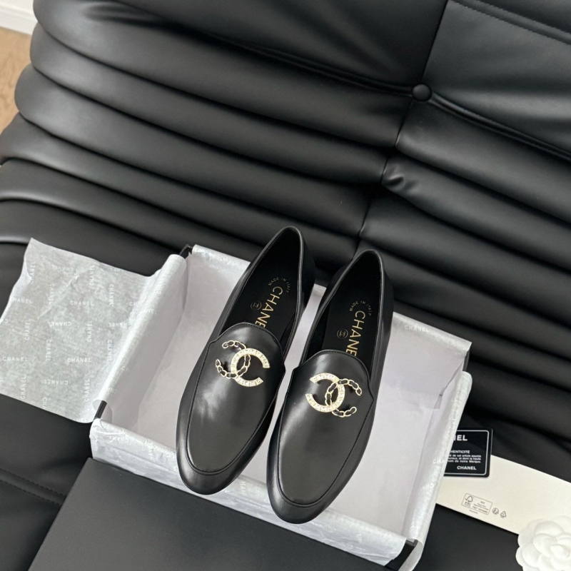Ch*el leather shoes
